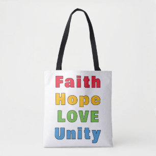 Die Einheit der Liebe der Hoffnung Tasche