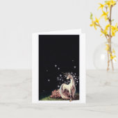 Die Einhorn-Gruß-Karte Karte (Gelbe Blume)