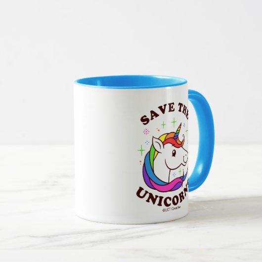 Die Einhörner gerettet Tasse (VorderseiteRechts)