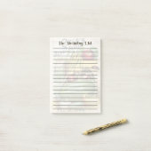 Die Einkaufslisten-Notizen Post-it Klebezettel (Auf Schreibtisch)