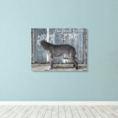 Die einladende Loyal Hound Leinwanddruck (Insitu (Holzboden))