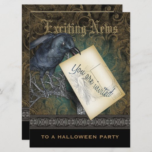 Die einladende, rassige Gotik Einladung (Vorne/Hinten)
