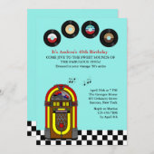 Die Einladung der 45-jährigen Geburtstagsparty (Vorne/Hinten)