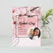 Die Einladung der glücklichen Mütter zum Welttag d (Stehend Vorderseite)