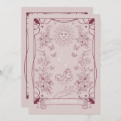 Die Einladung der Tochter-Tarot-Babydusche (Vorne/Hinten)