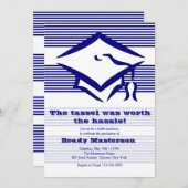 Die Einladung des Abschlusses Tassel (Vorne/Hinten)