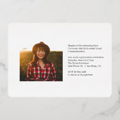 Die Einladung des Fotos für den Abschluss der Anfä (Rückseite)