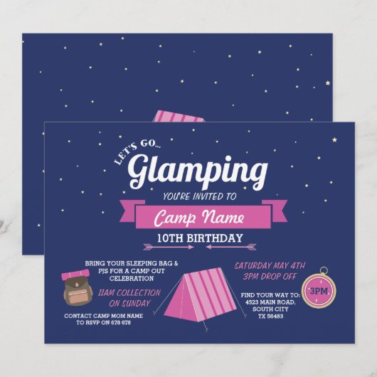 Die Einladung des Glamping (Vorne/Hinten)