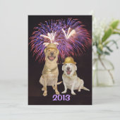 Die Einladung des Hundepersonen-neuen Jahres (Stehend Vorderseite)