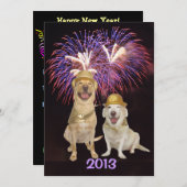 Die Einladung des Hundepersonen-neuen Jahres (Vorne/Hinten)