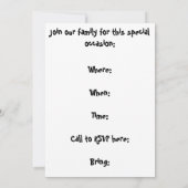 Die Einladung des Pinguin-Familien-Mädchens (Rückseite)