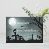 Die Einladung des Raven Poe Halloween-Party (Stehend Vorderseite)