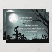 Die Einladung des Raven Poe Halloween-Party (Vorne/Hinten)