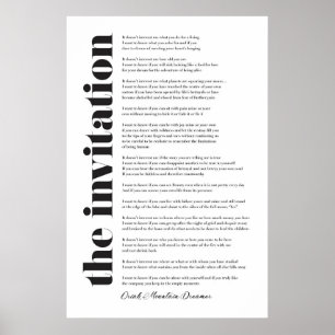 Die Einladung durch Oriah Gebirgsträumer Poster