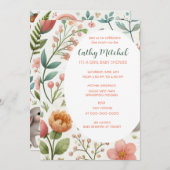 Die Einladung einer Mädchendusche (Vorne/Hinten)