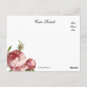 die Einladung Postkarte (Rückseite)