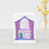 "Die Einladung" schön illustrierte Gedichtkarte Karte (Gelbe Blume)