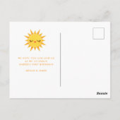 Die Einladung unserer kleinen Sonnenschein-Kinder Postkarte (Rückseite)