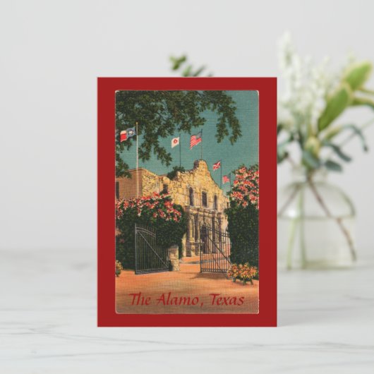 Die Einladung von Alamo Vintag Texas (Stehend Vorderseite)