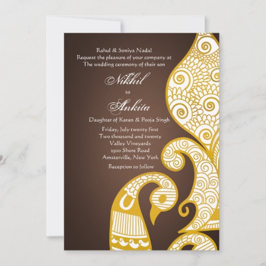 Die Einladung von Swan Golden Brown (Vorderseite)