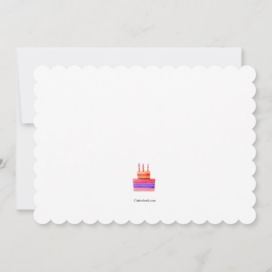 Die Einladung zu Kerzen ausblasen (Rückseite)