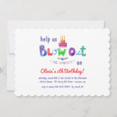 Die Einladung zu Kerzen ausblasen (Vorderseite)