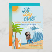 Die Einladung zum Geburtstag eines großen Fotos (Vorne/Hinten)