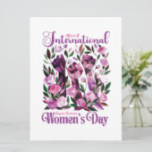 Die Einladung zum Internationalen Frauentag (Stehend Vorderseite)