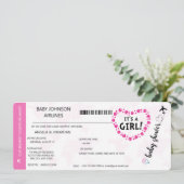 Die Einladung zur Girl Baby Dusche (Stehend Vorderseite)