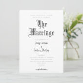 Die Einladung zur Heirat-Blakkletter (Stehend Vorderseite)