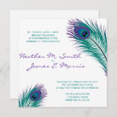 Die Einladung zur Hochzeit des klassischen Pfauens (Vorne/Hinten)