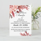 Die Einladung zur Hochzeit ist einfach und schön. (Stehend Vorderseite)