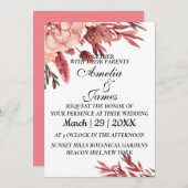 Die Einladung zur Hochzeit ist einfach und schön. (Vorne/Hinten)