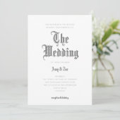 Die Einladung zur Hochzeitsfeier (Stehend Vorderseite)