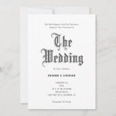 Die Einladung zur Hochzeitsfeier (Vorderseite)