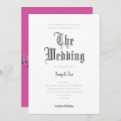 Die Einladung zur Hochzeitsfeier (Vorne/Hinten)