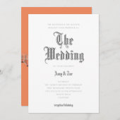 Die Einladung zur Hochzeitsfeier (Vorne/Hinten)