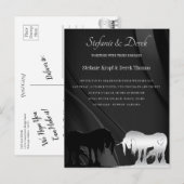 Die Einladung zur mystischen Einhornhochzeit Postkarte (Vorne/Hinten)