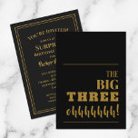 Die Einladungen der BIG 30 Black Gold Geburtstagsp<br><div class="desc">Mit einem Meilenstein 30. Geburtstag Party? Bitte senden Sie uns eine Einladung, die Sie für Ihr Party begeistert. "The BIG THREE ohhhhh!" - in jedes Alter wechseln - auf der Vorderseite und auf der Rückseite in schicker Schrift Ihr Party. Ideal für jedes Alter, eine Überraschung oder nicht, einfach die Formulierung...</div>