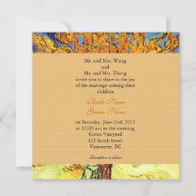 Die Einladungen der Mulberry Tree zum Hochzeitsfei