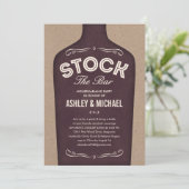 Die Einladungen für die Bar-Dusche (Stehend Vorderseite)