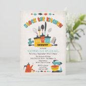 Die Einladungen für die Küchendusche (Stehend Vorderseite)