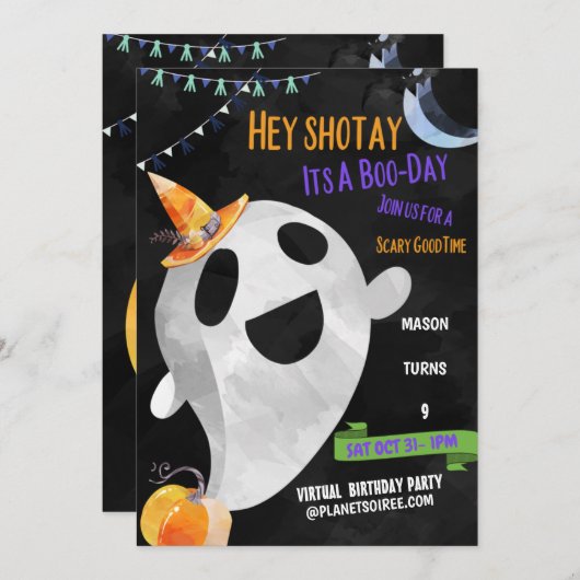 Die Einladungskarte für meinen Geburtstag (Vorne/Hinten)