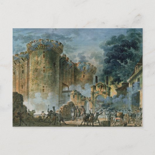 Die Einnahme der Bastille am 14. Juli 1789 Postkarte (Vorderseite)