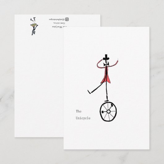 Die Einradkarte (Vorne/Hinten)