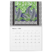 Die Einrichtung ist grün und lila. Kalender (Feb 2026)