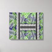 Die Einrichtung ist grün und lila. Leinwanddruck (Vorderseite)