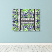 Die Einrichtung ist grün und lila. Leinwanddruck (Insitu (Holzboden))