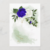 Die Einrichtung ist in Blau gehalten, die Einricht Begleitkarte (Rückseite)