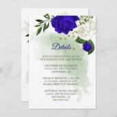 Die Einrichtung ist in Blau gehalten, die Einricht Begleitkarte (Vorne/Hinten)